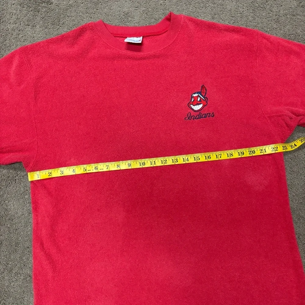 Cleveland Indians chief Wahoo Vintage long sleeve red sweatshirt chalkline - Picture 4 of 6